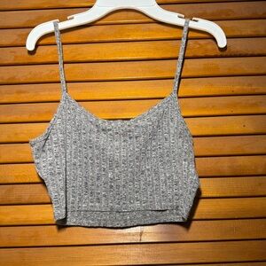 Gray Cropped Top.